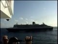 QE2 and QM2 Final Meet At Sea
