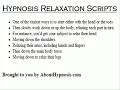 Hypnosis Relaxation Scripts