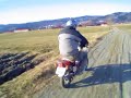 Suzuki Fz 50 on one wheel, me driving