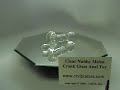 Clear Nubby Melon Crank Glass Anal Toy