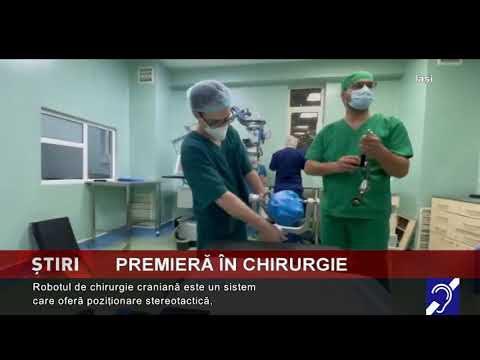 Operație pe creier efectuată cu un robot ultraperformant, în premieră națională, la Iași