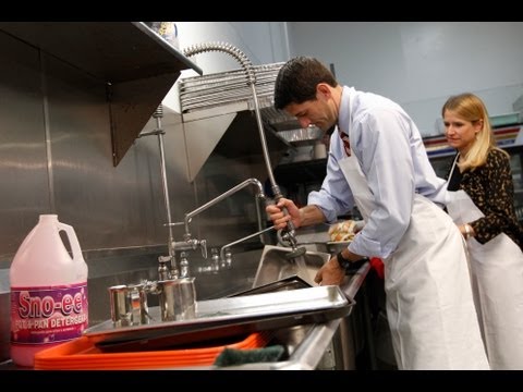 Paul Ryan Caught Washing Clean Dishes in Staged Photo Op Video