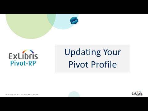 Updating Your Pivot Profile