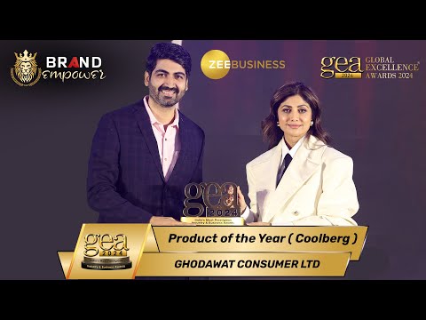 Ghodawat Consumer Ltd wins Product of the Year (Coolberg) at GEA 2024 at Zee Business Telecast