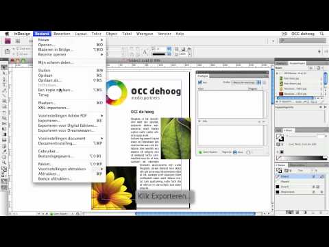 n deze instructievideo wordt getoond hoe je een Indesign-document kunt exporteren naar PDF.