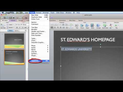 how to provide hyperlink in powerpoint
