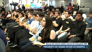Pacheco explica funcionamento do Congresso a estudantes de Campinas
