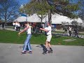 Freestyle Slalom dancers in Olympiapark Freestyle Slalom dancers in Olympiapark