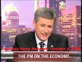 Stephen Harper on deficits and recession