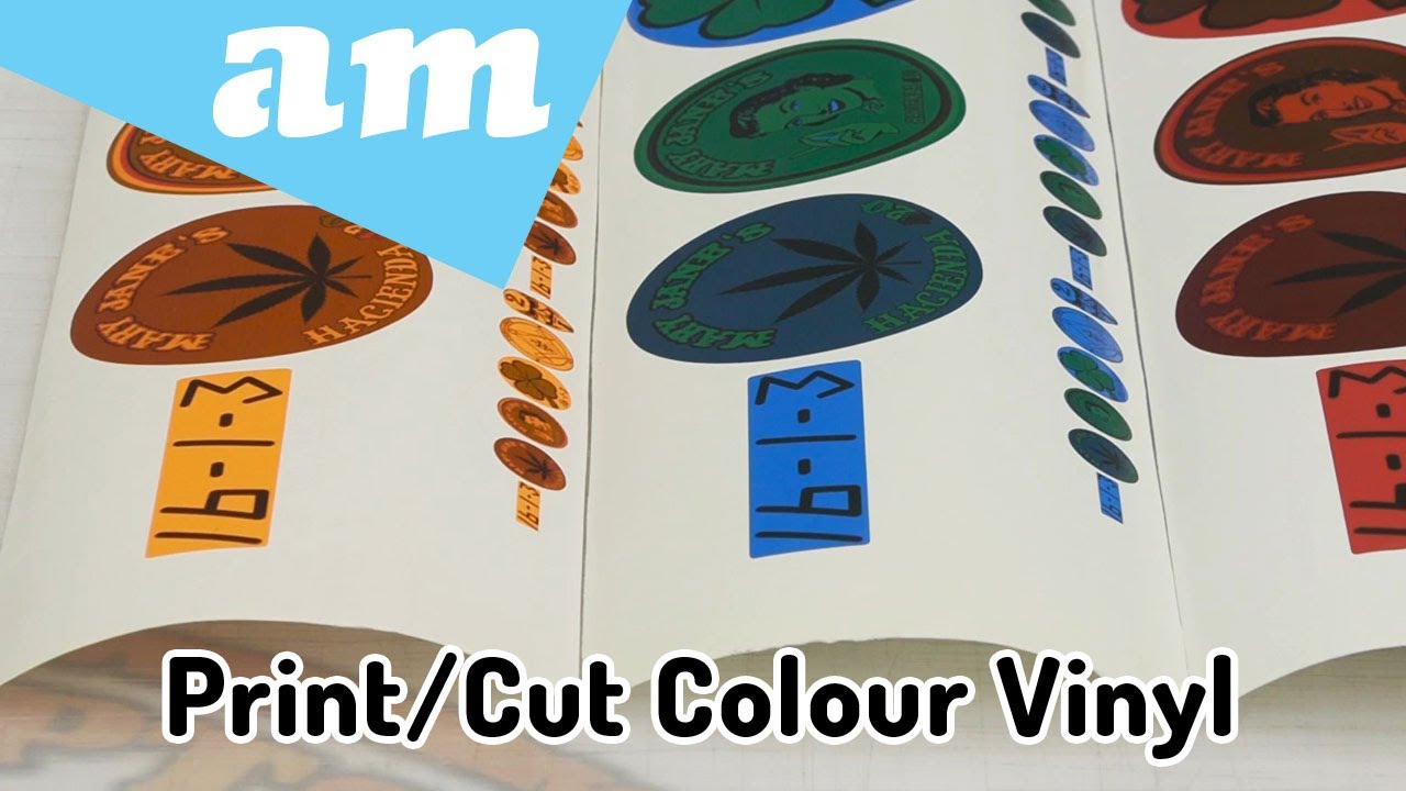 UV Print on Coloured Vinyl with Overlay Result, and Help Vinyl Cutter Pickup Registration Mark