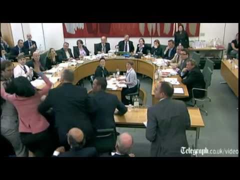 rupert murodch - The News Corporation boss was targeted by a protester during questioning by MPs. Read more - http://www.telegraph.co.uk/news/uknews/phone-hacking/8648117/Rup...