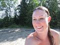 Washing in the Lake ...My new Shower! Day 84