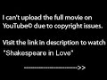 Shakespeare in Love, PART 1 /9,WATCH full film/movie online part1
