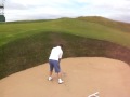 lee westwood getting lesson off cruicky in bunker at turnberry