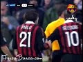 Ronaldinho Slaps Raul Real Madrid v AC Milan 21/10/09