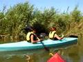 in canoa a Fondi (lago)