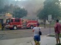 Glenoaks Canyon Fire, Glendale CA 8/4/2009 - CLOSE UP FOOTAGE police, firetrucks, evacuation