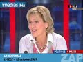 nadine morano s'�nerve lors de la matinale du 14 octobre 2007 sur i t�l�.