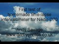 Homemade intervalometer for Nikon D70 (DSLR). Clouds in time-lapse test