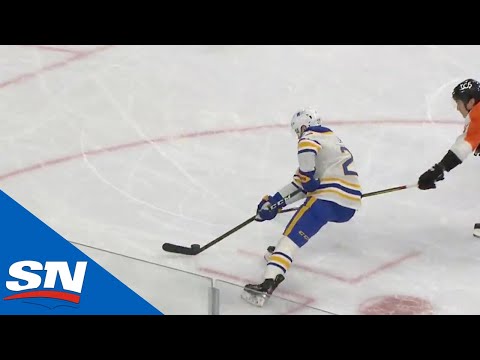 Buffalo Sabres' Curtis Lazar Roofs Tricky Backhand Over Carter Hart