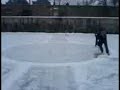 snow shoveling for icehockey