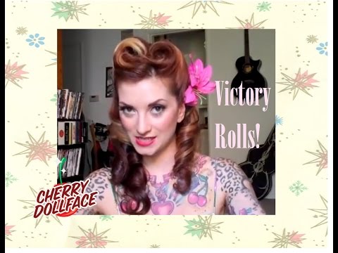 Victory Roll Vintage Hair Tutorial by CHERRY DOLLFACE.