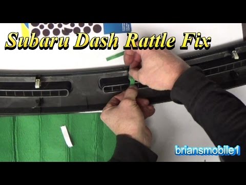 Subaru Dash Rattle Fix How to