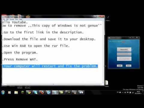 how to remove this copy of windows is not genuine