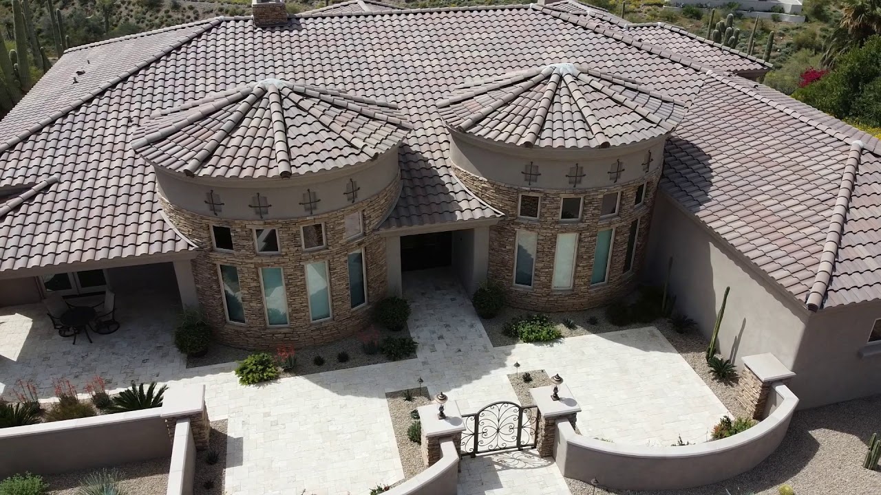 Aerial view of Custom Home in Fountain Hills