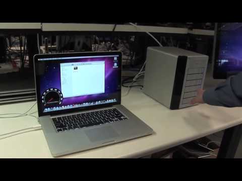 Macbook Pro with Thunderbolt - Intel's Jason Ziller shows has fast and how much data can be transferred by Intel's Thunderbolt technology, previously referred to its codename Light Peak. T...