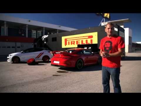 R - Sponsored video: Porsche 991 GT3 and Megane 275 Trophy R use Pirelli's Trofeo R to see how much quicker it is than the standard rubber.