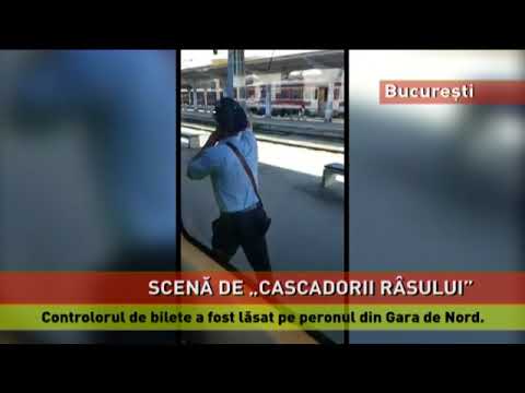 Un controlor de bilete, ”uitat” pe peronul Gării de Nord din București