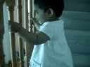 sarrinah climbing stairs first time