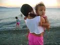 kids playing in the sunset kids playing in the sunset