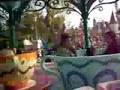 Riding the Tea Cups at Disneyland Paris