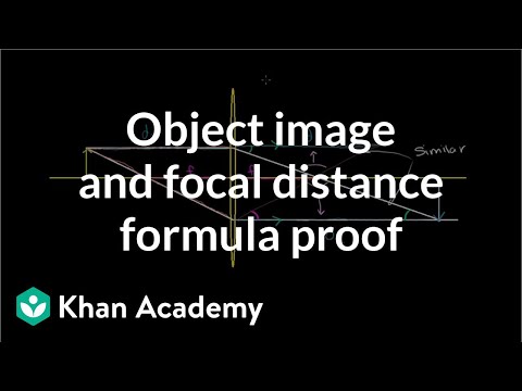 Object image and focal distance relationship (proof of formula)