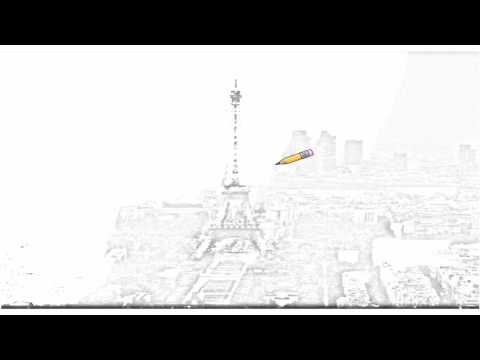 how to draw eiffel tower on wall