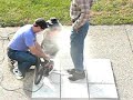 ARCUS Cutting System Scoring a Circle in Decorative Concrete