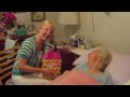 Sister Marilyn brings a gift to Darlene, Oct.2009.MOV