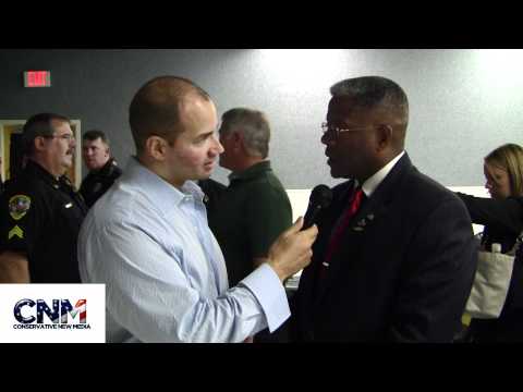 Conservative New Media - Congressman Allen West (R-FL) was interviewed by John D. Villarreal of Conservative New Media after his town hall in Palm Beach Gardens in Florida. Congressm...