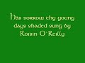 Moores melody Irish song Has Sorrow...