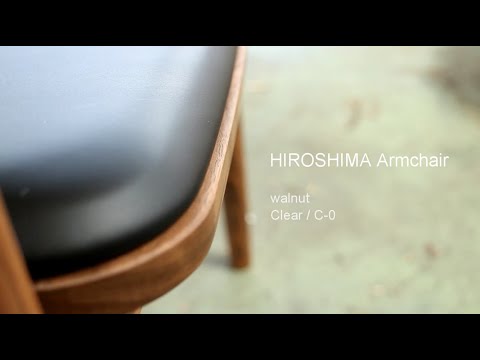 HIROSHIMA armchair in walnut with urethane clear (C-0)