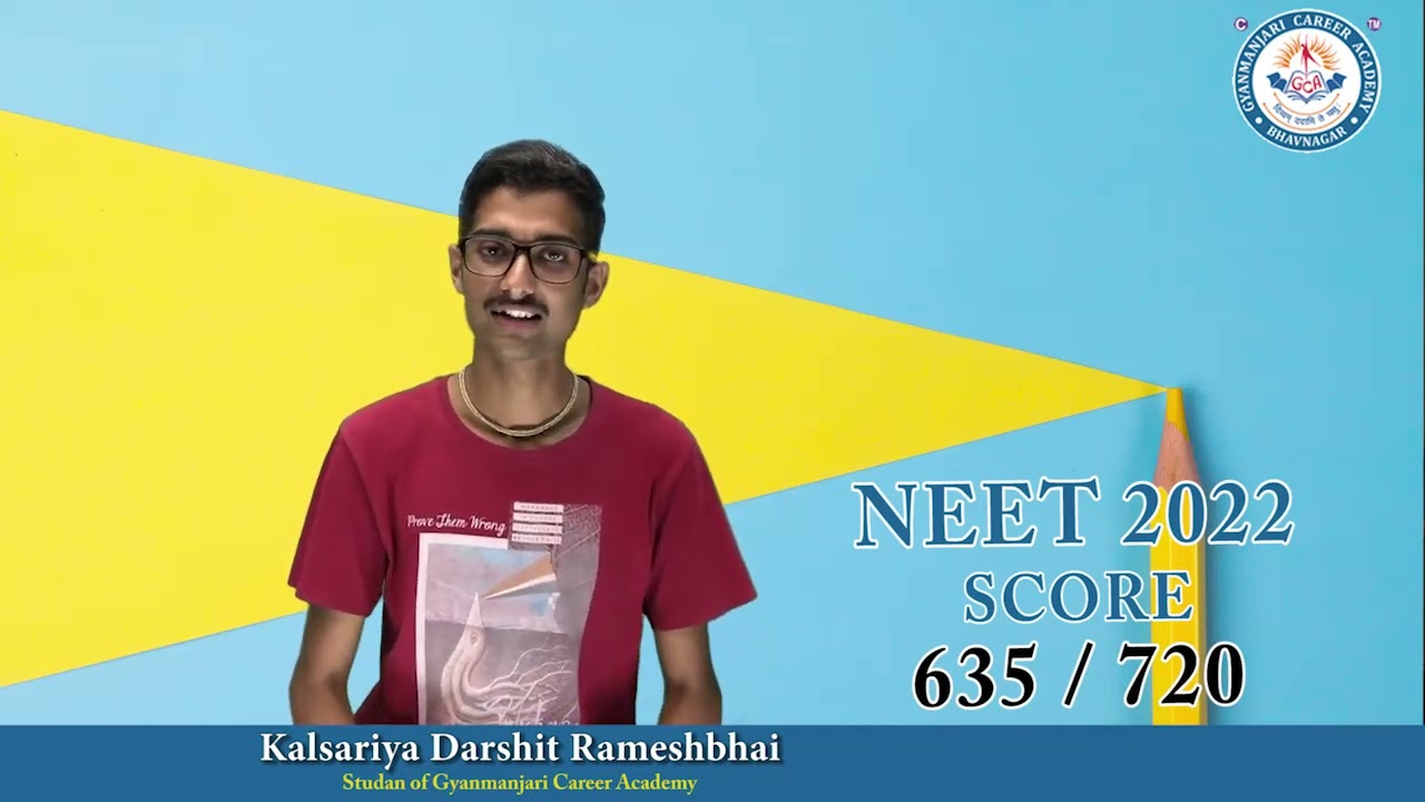NEET UG 2022 I Meet Top Performer I Testimonial I Darshit Kalsariya I Exclusively With #Gyanmanjari