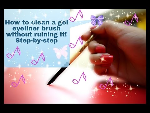 video-linktoworks-How to clean gel eyeliner brush step-by-step without...