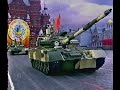 rus tank t-34&t-80 red square moscow may 2005 60th anniversary of victory in wwii russian tanks
