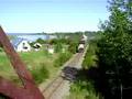 NBEC train 403 at Jacquet River, NB. 08/09/01