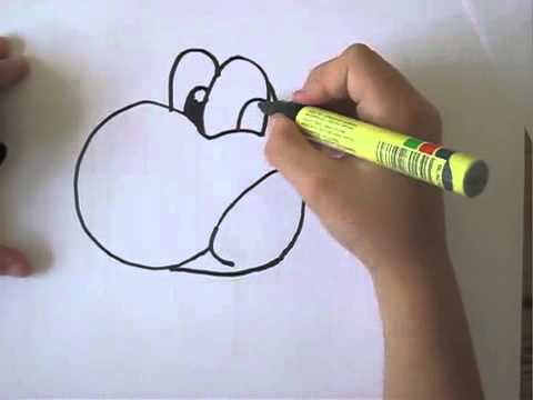 how to draw yoshi