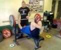 Richard Lewis 160kg x 3 bench press with feet up Richard Lewis 160kg x 3 bench press with feet up