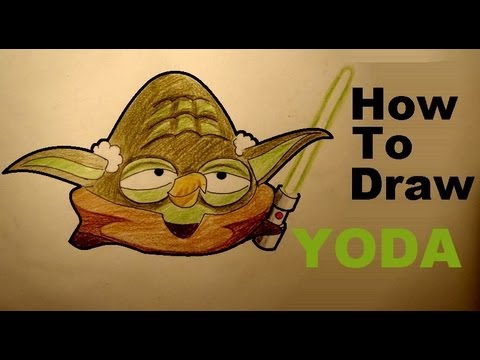 how to draw easy yoda