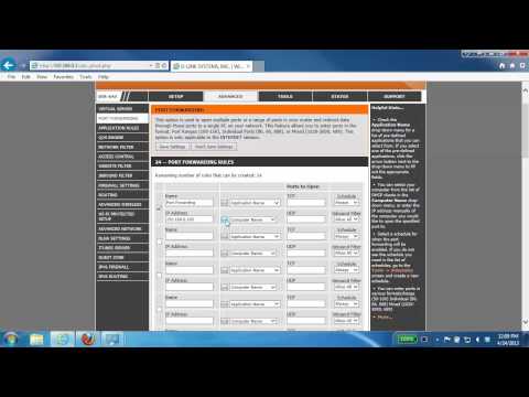 how to open ports on router